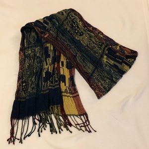 Dark Colored Pattern Scarf
